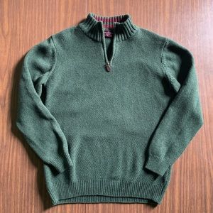 Cozy Green Knit Pullover Sweater